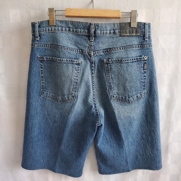 MODERN AMERICAN Denim Walking Shorts Pre-washed SAVANNAH High Wide Rhiannon 30 - Picture 6 of 11